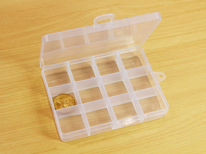 Small Plastic Organizer Box 10 packs12 Grids Clear Storage Container Jewelry Case with Fixed Dividers for Beads Art DIY Crafts Jewelry Fishing Tackles 5.04 * 3.82 * 0.87 inches