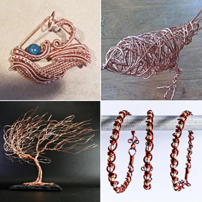 24 Gauge 0.5mm 266 Feet 5 oz 99.9% Dead Soft Copper Wire for Electroculture Gardening