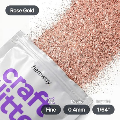 Craft Glitter Rose Gold 100g Fine Glitter (3.5 Ounce)