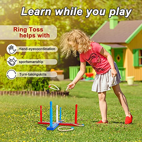 Premium Wooden Ring Toss Game Set