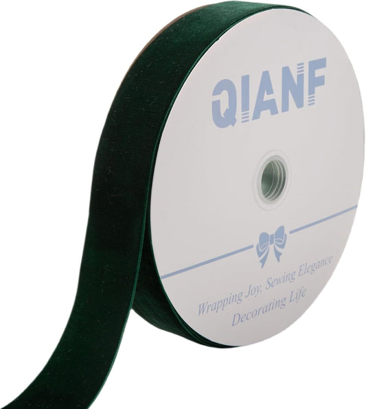 Hunter Green Velvet Ribbon, 1 1/2-Inch by 25-Yard Spool - Crafty Corner