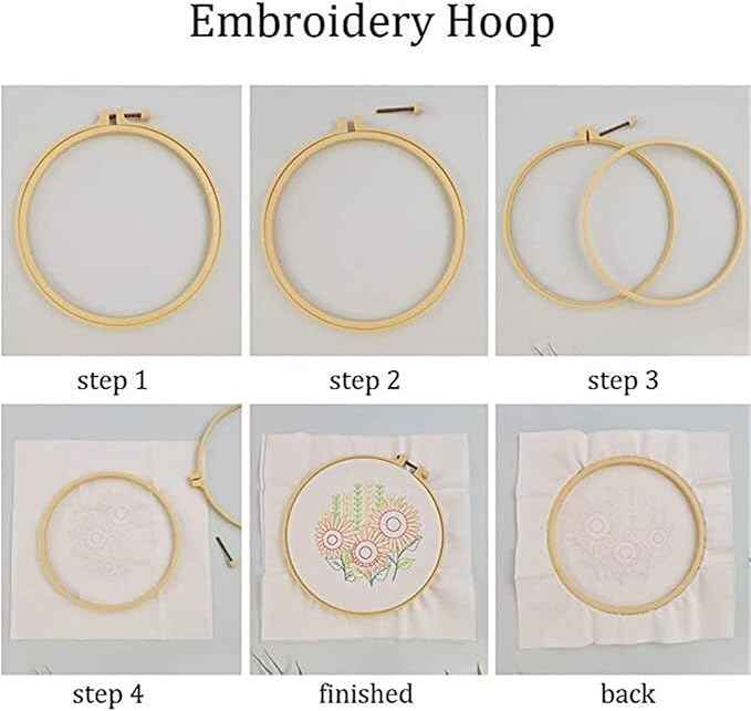 Act Iron Embroidery Starter Kit Stamped with Pattern Feather Dream with Base and Hoops Cloth Color Threads DIY Cross Stitch Needlework Home Decor Crafts for Adults