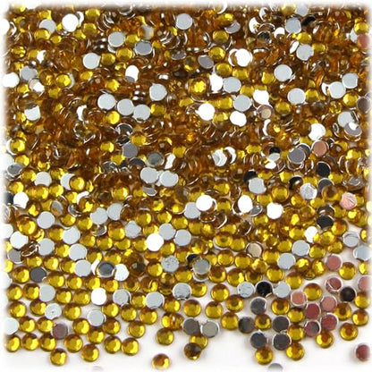 5-PK Set (7,200-Piece), Round 3mm Rhinestones, Flatback, Gray Tones (7200 Count)