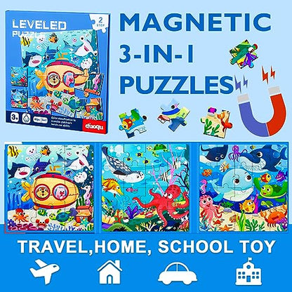 Magnetic Puzzles for Kids Ages 3 (48 Count)