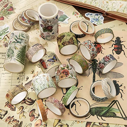 24 Rolls Vintage Washi Tape Set