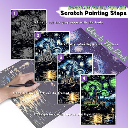 Glow in The Dark Scratch Art for Adults