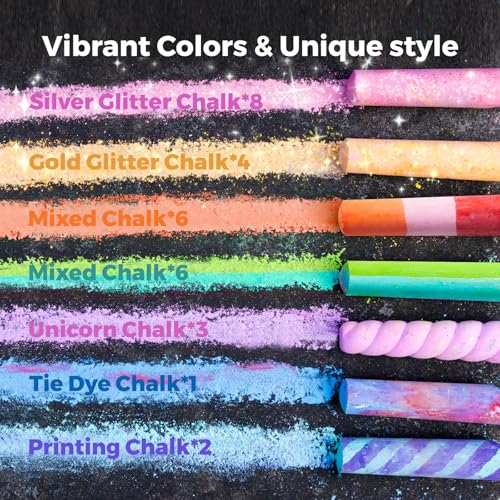 51 PCS Sidewalk Chalk for Kids (51 Count)