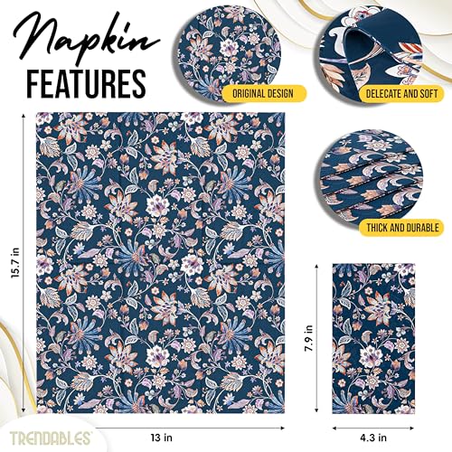 Floral Napkins for Decoupage 200 Pcs 3 Ply Floral Paper Napkins (200 Count)