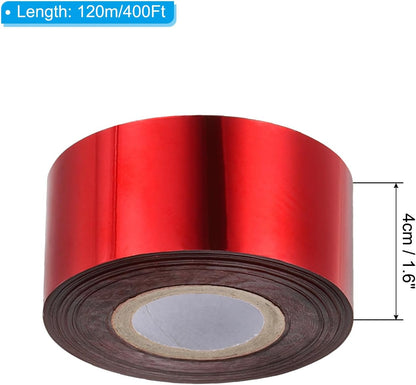 PATIKIL 1.6"x400Ft Hot Stamping Foil Paper,Heat Transfer Hot Stamping Paper Foil Roll for Leather DIY Logo Decor Craft Gift Card Package Scrapbook,Red