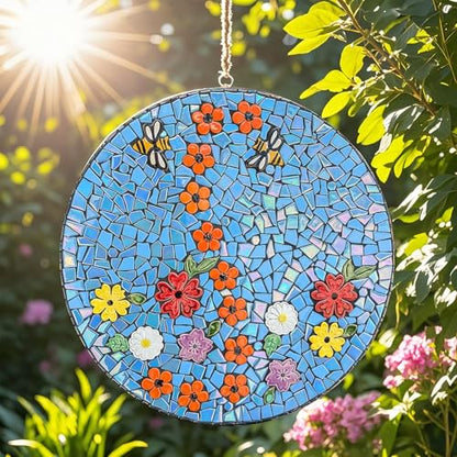 Iridescent Glass Mosaic Tiles for Crafts Bulk (7.06 Ounce)