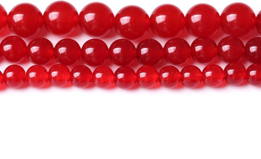 36PCS 10MM Red Chalcedony Beads Energy Healing Beads for DIY Jewelry Bracelet Necklace Making for Jewelry Making 15Inch