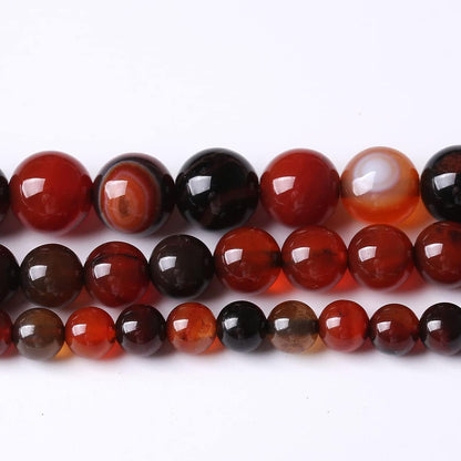 48PCS 8MM Red Persian Agate Stone Beads Energy Healing Beads for DIY Jewelry Bracelet Necklace Making for Jewelry Making15Inch…