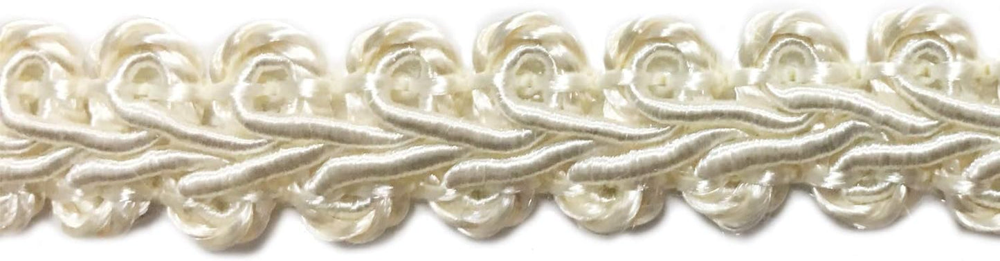 BEL AVENIR Braid Trim 1/2 inch 13.6 Yards French Gimp Basic Sewing Polyester DIY Crafts Costume Home Decorative (Ivory) - Crafty Corner