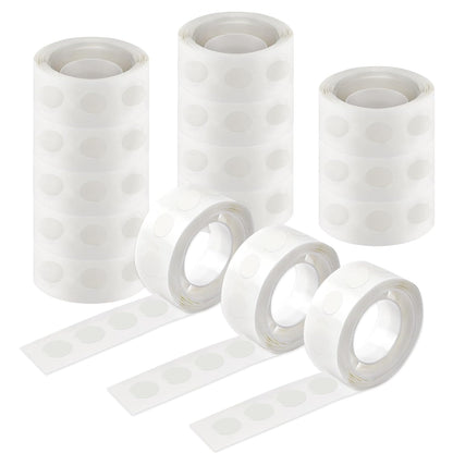 UPINS Glue Points Dots, 1500Pcs Balloon Glue Adhesive Dots, Double Sided Removable, 10mm