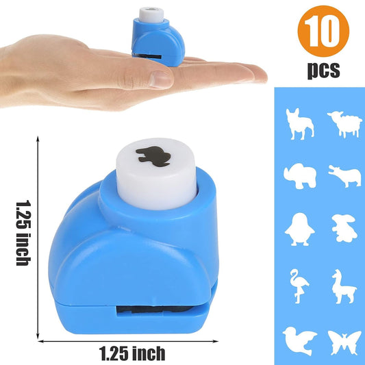 LOVEINUSA 10 PCS Land Animal Shaped Craft Hole Punch Set for DIY Crafting, Scrapbooking, Tissue Paper for Gift Bags, Wrapping Paper and Festival Wrapping Crafts, Birthday Confetti Maker Projects - Crafty Corner