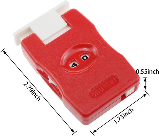 AYLIFU Knitting Counter 2set Mini Crochet Counter Knitting Manual Counter lastic Knitting Marking Tool(red and Pink)