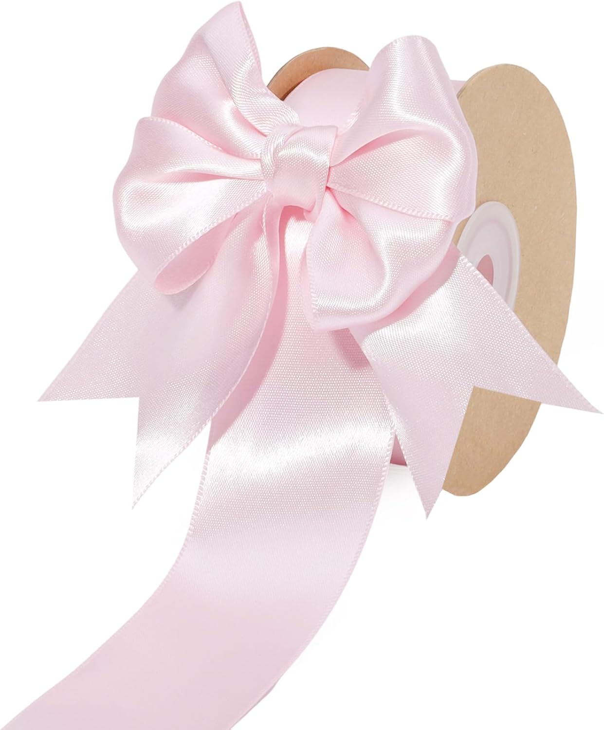 LaRibbons 1 1/2 Inch 50 Yard Double Faced Satin Ribbon,Light Pink Satin Craft Fabric Ribbon for Gift Wrapping Floral Bouquets Wedding Party Decoration - Crafty Corner