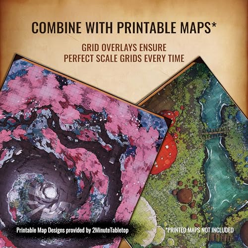 2-in-1 DND Battle Map and 4 Foot Rubber Game Mat