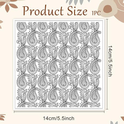 Paisley Pattern Polymer Clay Texture Sheets Retro Pattern Silicone Texture Stamp Modeling Pattern Pad for Jewelry and Clay Earrings Tools