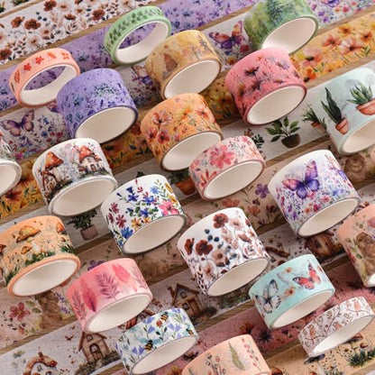 27 Rolls Vintage Washi Tape Set (27 Count)