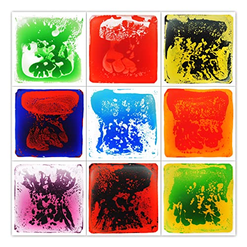 9 Pack 12" X 12" Sensory Tiles for Activity Play Centers for Children (9 Count)