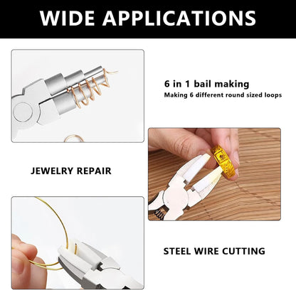2 Pieces 6 in 1 Jewelry Pliers Jewelry Making Tool Bail Making Pliers wire bending pliers Wire Bending for Beading Looping Shaping Wire DIY Crafts,Bending Jewelry Makings Looping Crafts - Crafty Corner