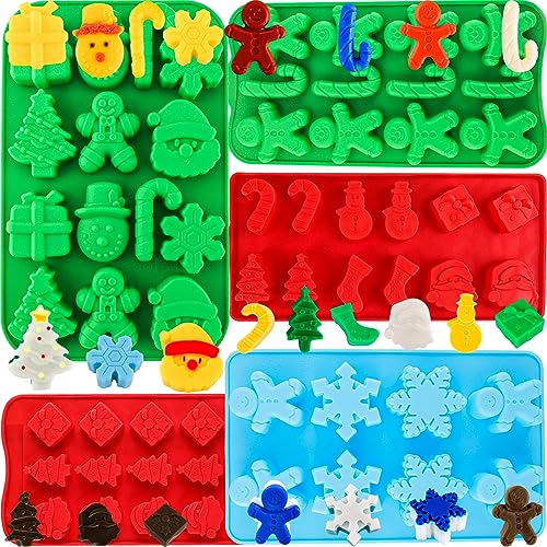 Christmas Silicone Molds Christmas Chocolate Molds Candy Molds for Baking Sweet Treats