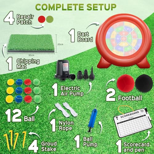 Giant Inflatable Dart Board Outdoor Soccer Golf Yard Games
