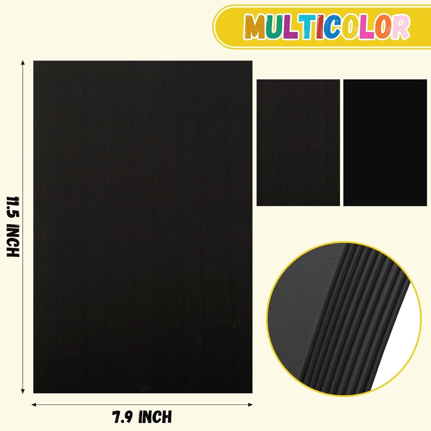 10 Pack Foam Sheets Craft 8 x 12 inch, Eva Color Foam Paper for Art Crafts Projects, Classrooms Scrapbook Gift DIY Cutters Card Party Decoration (Black) - Crafty Corner
