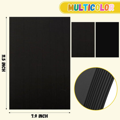 10 Pack Foam Sheets Craft 8 x 12 inch, Eva Color Foam Paper for Art Crafts Projects, Classrooms Scrapbook Gift DIY Cutters Card Party Decoration (Black) - Crafty Corner