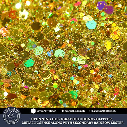 Gold Glitter 160g (5.64 Ounce)
