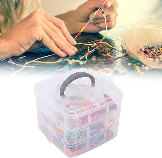 Dam Skerisi Jewelry Making Bead Kit, DIY Beads Set with Lobster Clasp and Scissors, Acrylic Jewelry Beads for Bracelet Necklace Earrings Crafting, Includes Storage Box and Multiple Acce