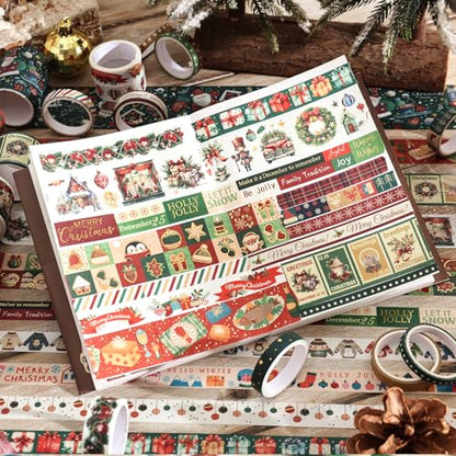 25 Rolls Christmas Gift Washi Tape Set (25 Count)
