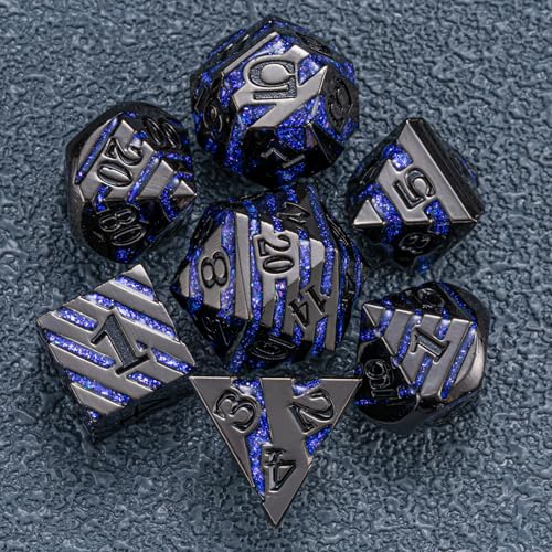 Luxury Inlay Metal Dice Set