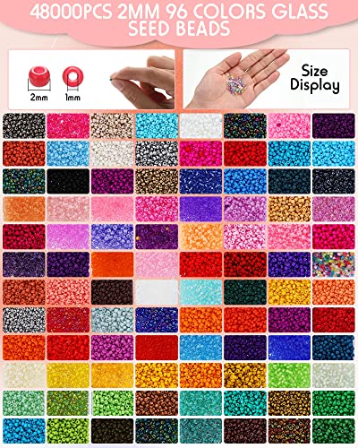 Bead Loom Kit Beading Supplies 2 mm Seed Beads DIY Craft