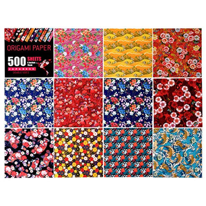 Japanese Washi Origami Paper 500 Sheets (500 Count)