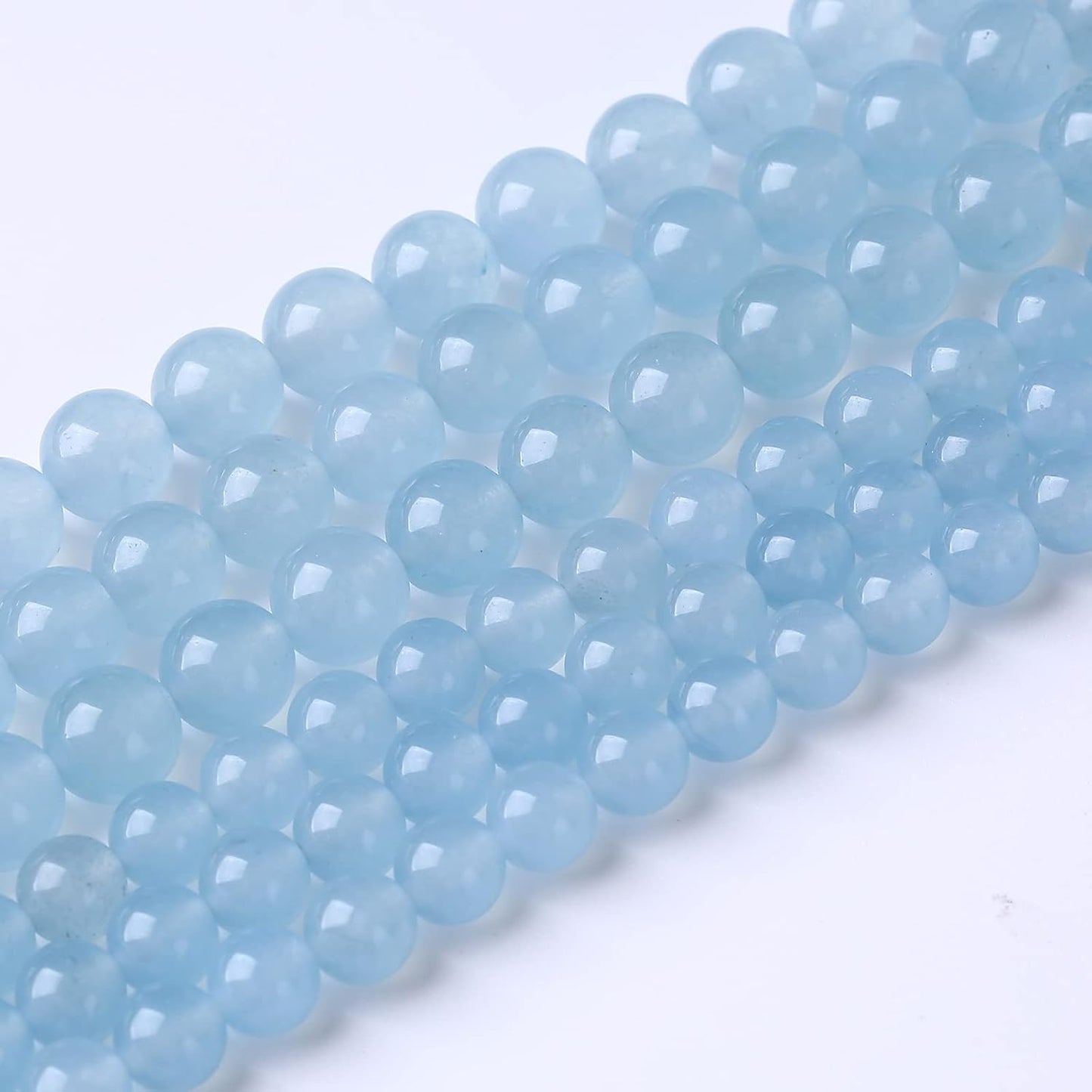 35PCS 10MM Natural Cyanihalite Round Loose Stone Beads for Jewelry Making DIY Energy Stone Healing Power Bracelet 15"
