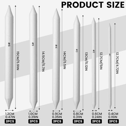 18Pcs Blending Stumps for Drawing, Paper Art Blenders, Art Blending Pencils Supplies, Drawing Pencils for Student Artist Charcoal Sketch Painting Tools, Shading Pencil for Sketching Supplies