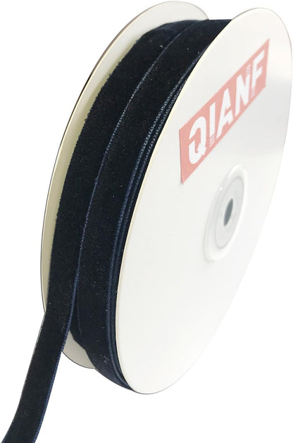 Vintage Navy Blue Velvet Ribbon, 3/8 Inch X 25Yd - Crafty Corner