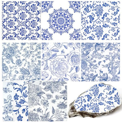 Decoupage Napkins Assorted Floral 27 Pack 9 Styles for DIY Crafting Birthday Party (27 Count)