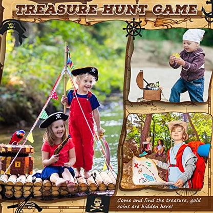100 Pcs Gold Plastic Pirate Coins for Treasure Chest Party Favors (100 Count)