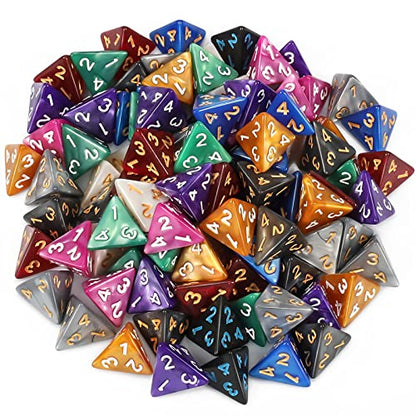 100pcs D4 Dice Set for Dungeon and Dragons (100 Count)