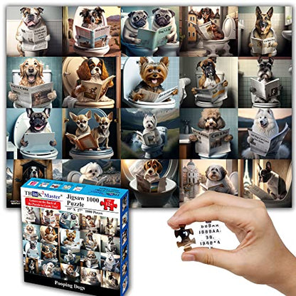 Pooping Dogs & Puppies 1000 Pieces Jigsaw Puzzle. Pooping Puppies