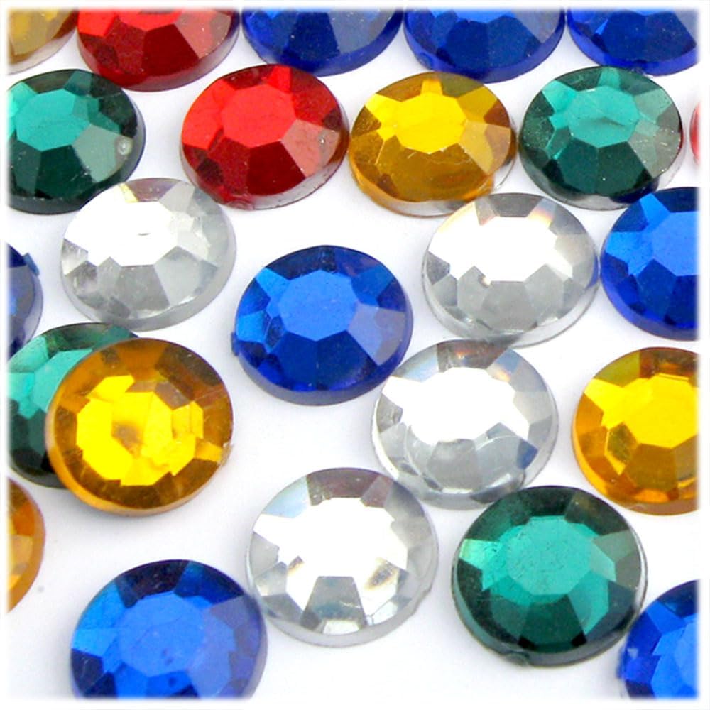 The Crafts Outlet 72pc Rhinestones Round 20mm - Jewel Tone Assortment - Crafty Corner