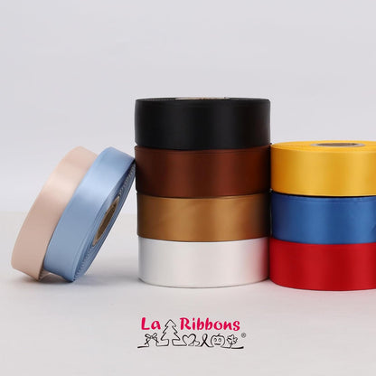 LaRibbons 1 1/2 Inch 50 Yard Double Faced Satin Ribbon,White Satin Craft Fabric Ribbon for Gift Wrapping Floral Bouquets Wedding Party Decoration - Crafty Corner
