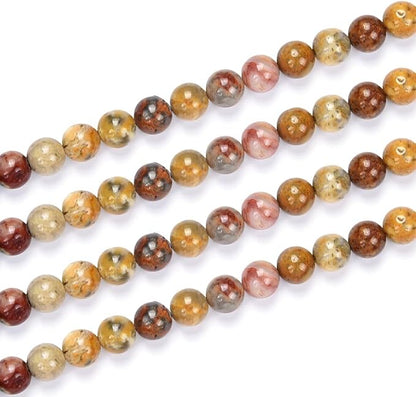 120pcs Adabele Natural Crazy Lace Agate Healing Gemstone 6mm (0.24 inch) Round Loose Beads Gem Stone Spacer for Craft Jewelry Making GF23-6