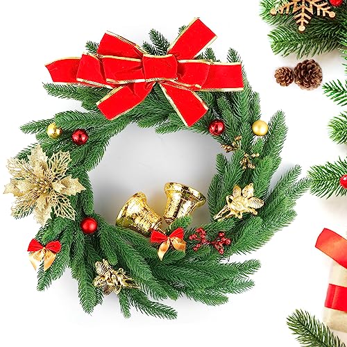 50 Pcs Artificial Pine Branches Christmas Greenery Plants Pine Needles DIY Cedar Picks and Sprays Accessories for Christmas Garland Wreath Craft and Home Decor (50 Count)