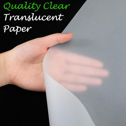 Ctosree 36" x 20 Yards 1000H Design Vellum Roll Architectural Vellum Paper White Translucent Drafting Paper Roll for Drawing Sketching Architecture Building