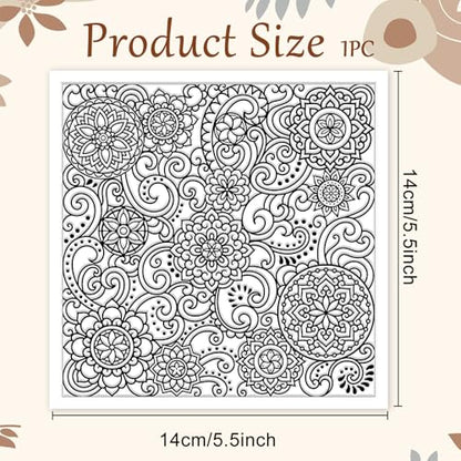 Polymer Clay Texture Sheets Mandala Scroll Pattern 5.5x5.5In