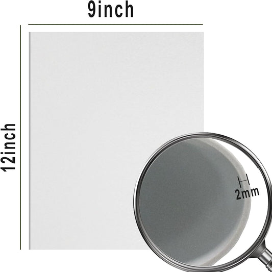 QIDIWIN EVA Foam Craft Sheets - 9x12 Inch 2mm Thick Versatile Non-Adhesive Foam for DIY, Cosplay, Scrapbooking, Classroom Projects - Durable, Flexible, Perfect for Crafting, 12 Pack(White) - Crafty Corner